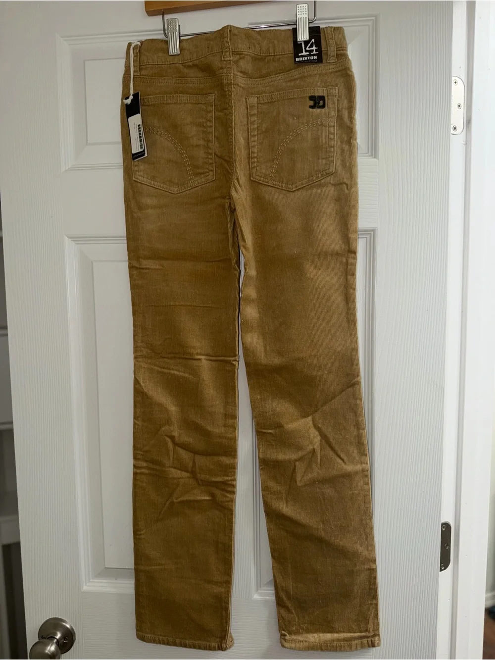 NWT Brixton Boys Corduroy Pants | CHOOSE SIZE | Khaki Tan